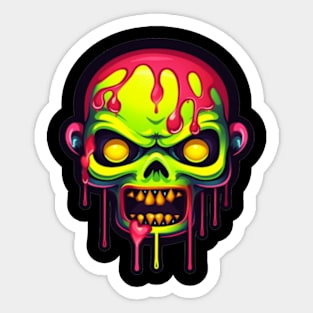 Grunge Skull Sticker